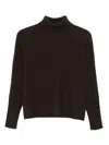 Arovescio Turtleneck Ribbed Sweater In Brown