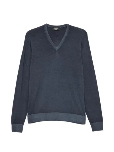 Arovescio V-neck Sweater In Blue