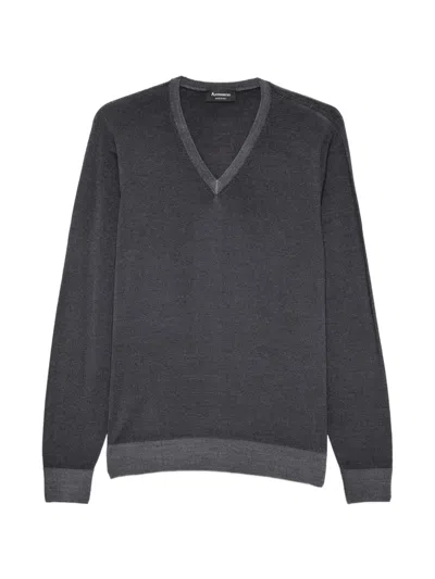 Arovescio V-neck Sweater In Gray