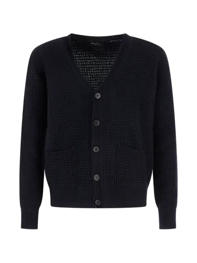 Arovescio Waffle-knit Button-up Cardigan In Multi