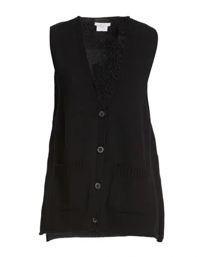 Arovescio Woman Cardigan Black Size 8 Cotton In Brown