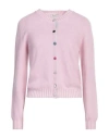Arovescio Woman Cardigan Pink Size 8 Merino Wool, Cashmere