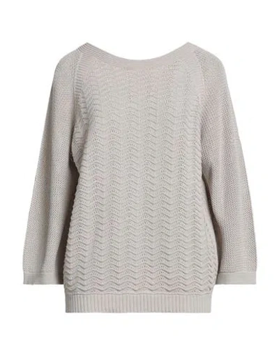 Arovescio Woman Sweater Beige Size 10 Cotton In Gray