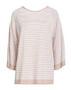Arovescio Woman Sweater Beige Size 12 Cotton In Sand