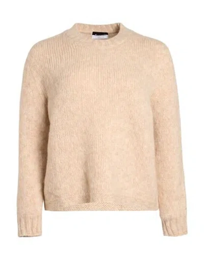 Arovescio Woman Sweater Beige Size 8 Baby Alpaca Wool, Polyamide, Merino Wool In Brown