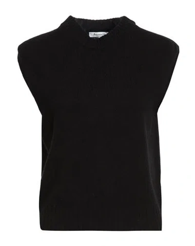 Arovescio Woman Sweater Black Size 10 Merino Wool, Cashmere