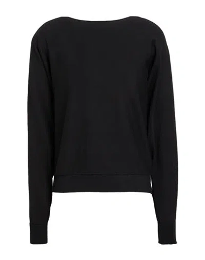 Arovescio Woman Sweater Black Size 6 Cotton In Black