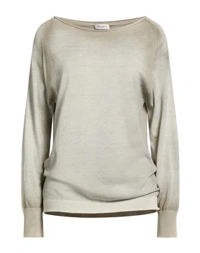 Arovescio Woman Sweater Grey Size 10 Cotton In Gray
