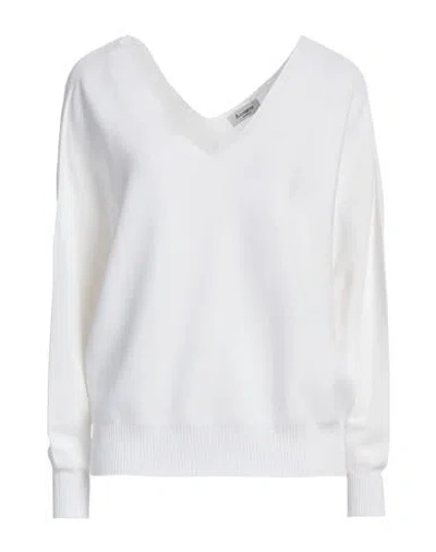 Arovescio Woman Sweater White Size 10 Viscose, Nylon