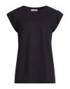 Arovescio Woman T-shirt Midnight Blue Size 10 Cotton In Blue