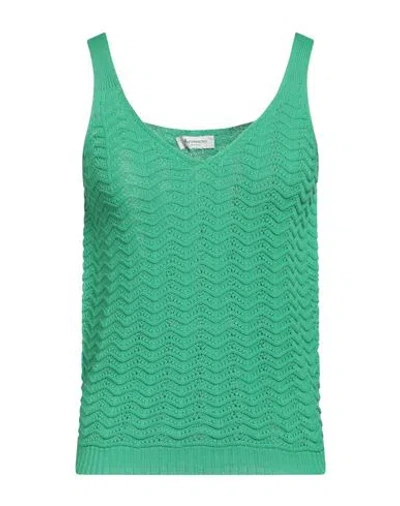 Arovescio Woman Top Green Size 8 Cotton