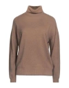 Arovescio Woman Turtleneck Camel Size 10 Cashmere