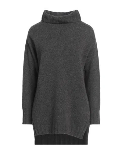 Arovescio Woman Turtleneck Grey Size 10 Merino Wool, Cashmere