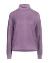 Arovescio Woman Turtleneck Lilac Size 10 Cashmere