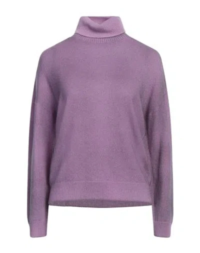 Arovescio Woman Turtleneck Lilac Size 10 Cashmere