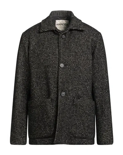 Arpège Heritage Man Coat Black Size 42 Wool, Acrylic, Polyester, Polyamide