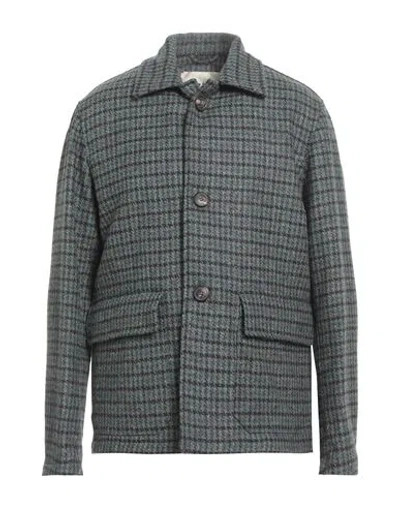 Arpège Heritage Man Coat Slate Blue Size 42 Wool
