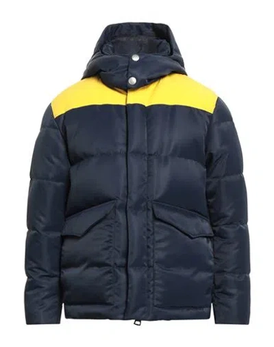 Arpège Heritage Man Puffer Navy Size 38 Polyamide In Blue