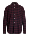 Arpège Heritage Man Shirt Burgundy Size 36 Cotton In Red