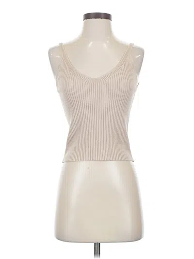 Pre-owned Arpeggio Knitwear Tank Top Ivory Strapless Neckline Tops In White