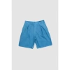 ARPENTEUR PAGE HAND DYED DENIM SHORTS ICE WOAD