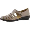 Array Aruba Womens Leather Woven Fisherman Sandals In Silver