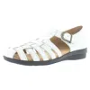 Array Aruba Womens Leather Woven Fisherman Sandals In White