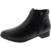 Array Aspen Womens Leather Round Toe Ankle Boots In Black