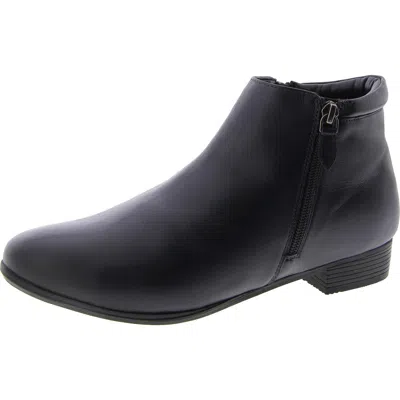 ARRAY ASPEN WOMENS LEATHER ROUND TOE ANKLE BOOTS