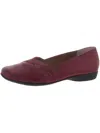 ARRAY BONAIRE WOMENS LEATHER SLIP ON LOAFERS