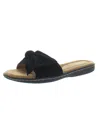 Array Cabana Womens Suede Slip On Slide Sandals In Black