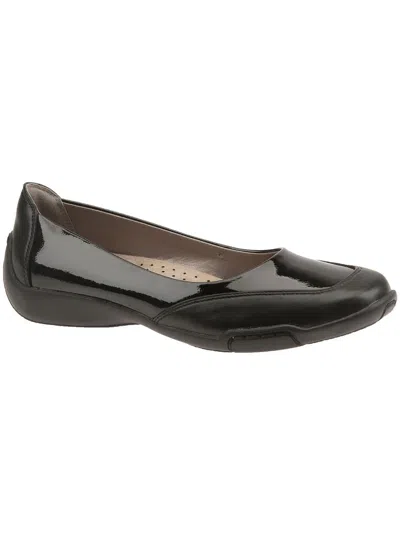 Array Cascade Womens Slip On Round Toe Ballet Flats In Black