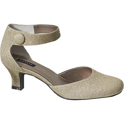 Array Charlie Womens Padded Insole Dressy Mary Jane Heels In Gold