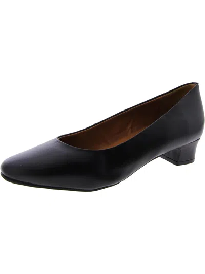Array Cora Womens Leather Slip On Pumps In Black