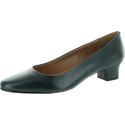 Array Cora Womens Leather Slip On Pumps In Blue