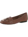 ARRAY HAMILTON WOMENS LEATHER SQUARE TOE BALLET FLATS