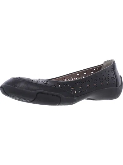 Array Jordan Womens Faux Leather Slip On Ballet Flats In Black