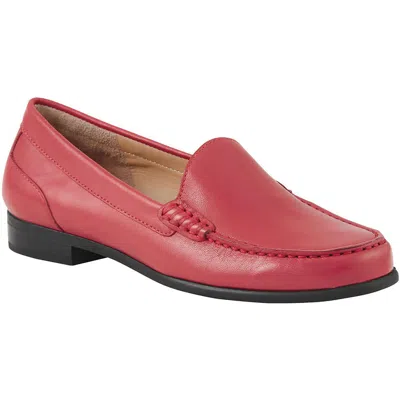 Array Katie Womens Padded Insole Block Heel Loafers In Red