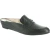 Array Leilani Womens Faux Leather Slip On Loafer Mule In Black