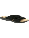 Array Loma Womens Suede Slip On Slide Sandals In Black