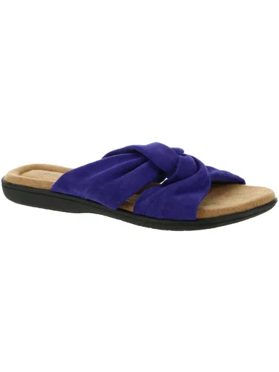 Array Loma Womens Suede Slip On Slide Sandals In Purple