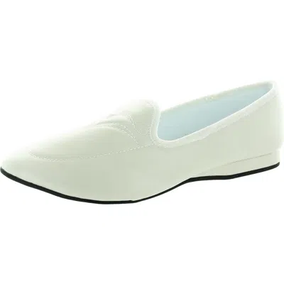 Array Mabel Womens Faux Leather Slip On Loafers In Beige