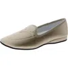 Array Mabel Womens Faux Leather Slip On Loafers In Gold
