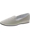 Array Mabel Womens Faux Leather Slip On Loafers In White