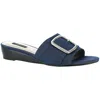 Array Milan Womens Leather Slip On Slide Sandals In Multi