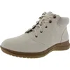 Array Parker Womens Faux Leather Lace Up Ankle Boots In White