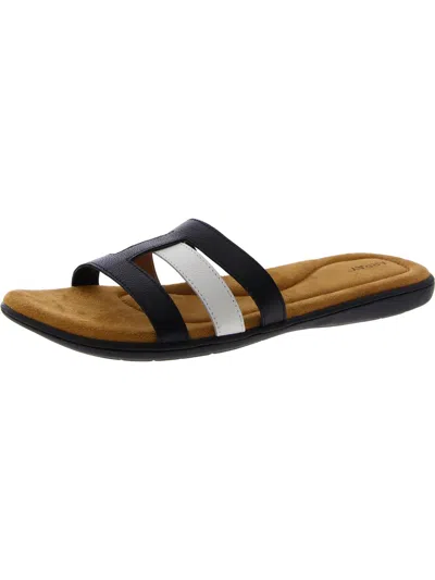 Array Sarasota Womens Leather Slip On Slide Sandals In Multi