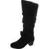 Array Sassy Womens Leather Tall Knee-high Boots In Black