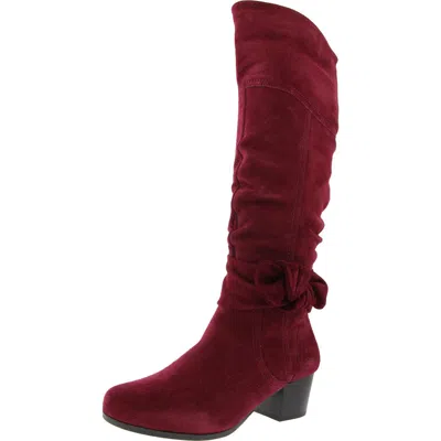 Array Sassy Womens Leather Tall Knee-high Boots In White