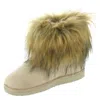 Array Telluride Womens Faux Fur Slip On Ankle Boots In Multi